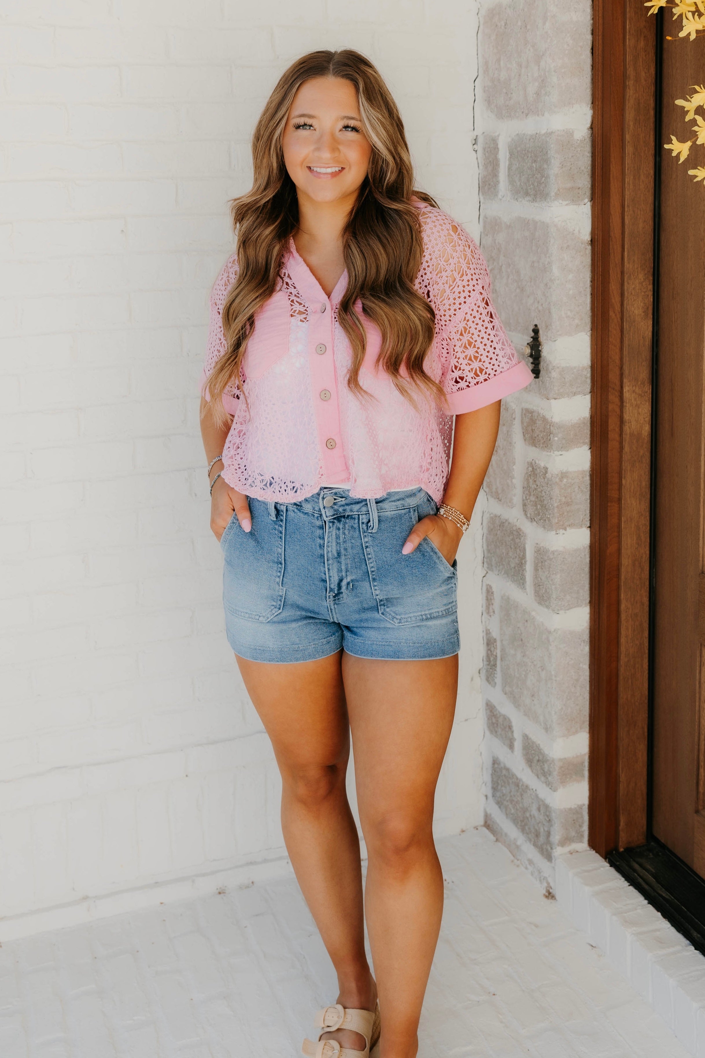 Ellis Crochet Short Sleeve