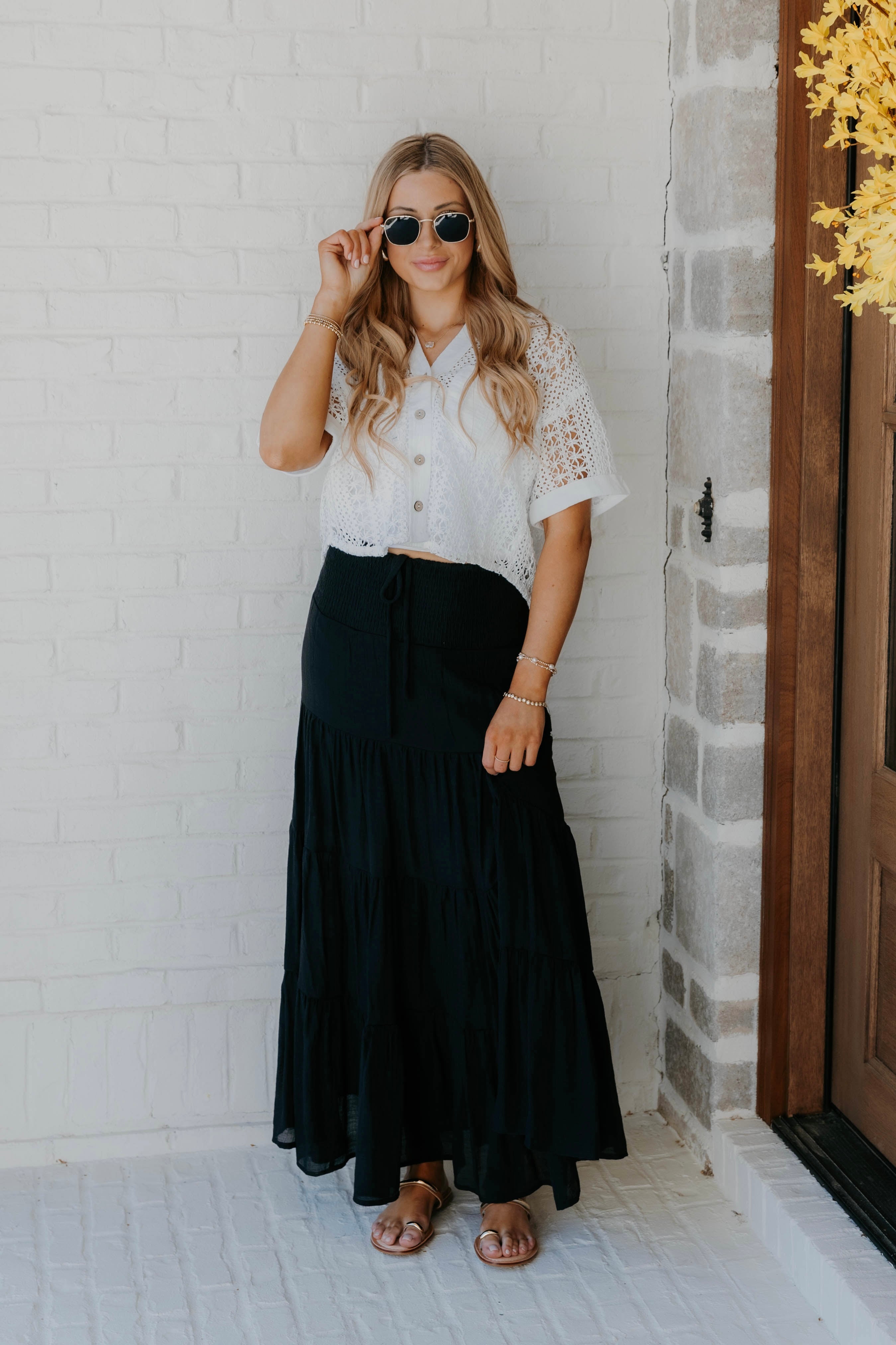 Ellis Crochet Short Sleeve