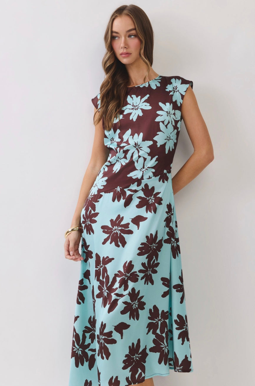 asymmetrical midi dress DEON Style it with heels and a clutch for a polished Arcelia | Cream Asymmetric-Neck Midi