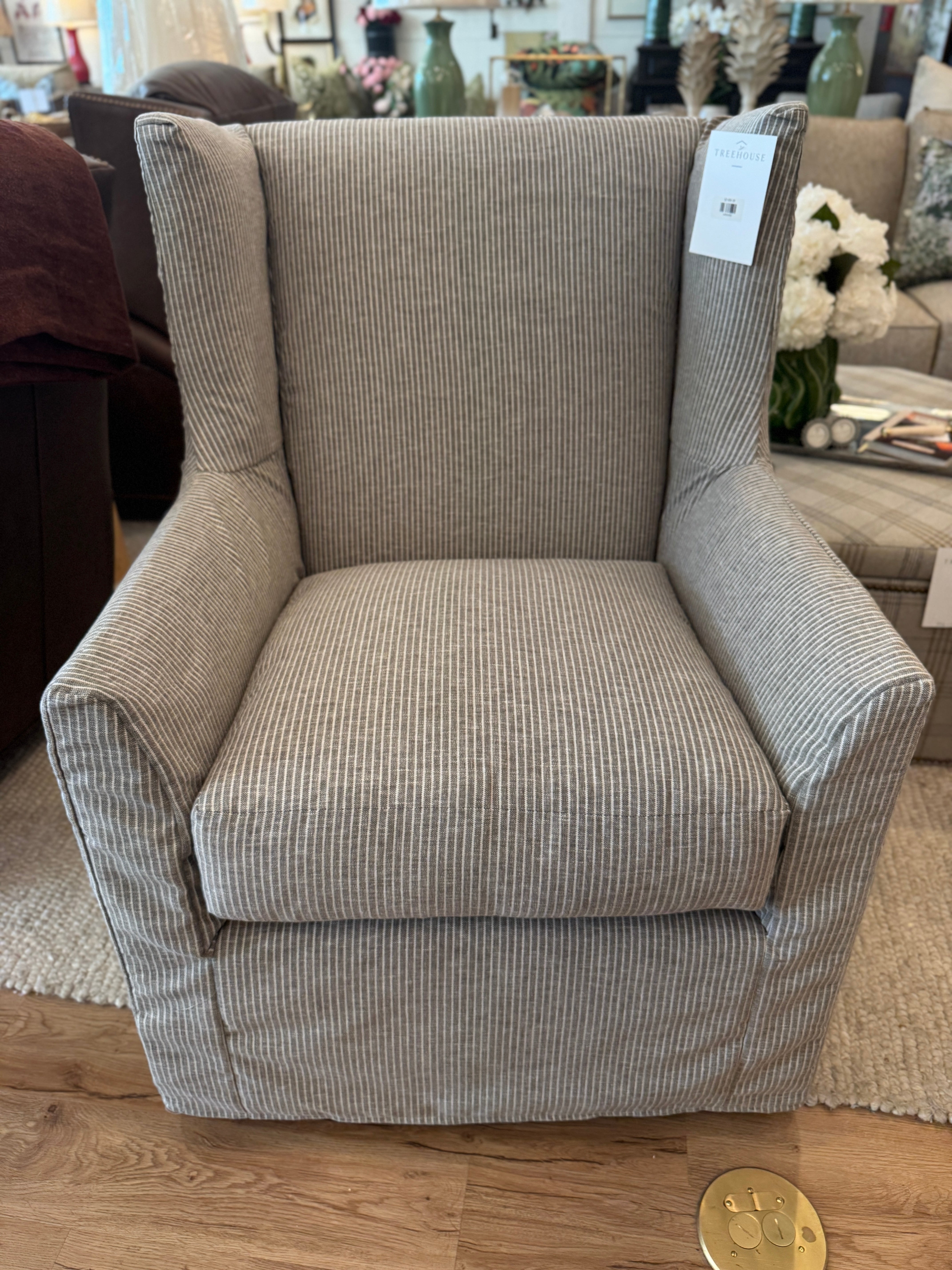Newel Slipcovered Swivels