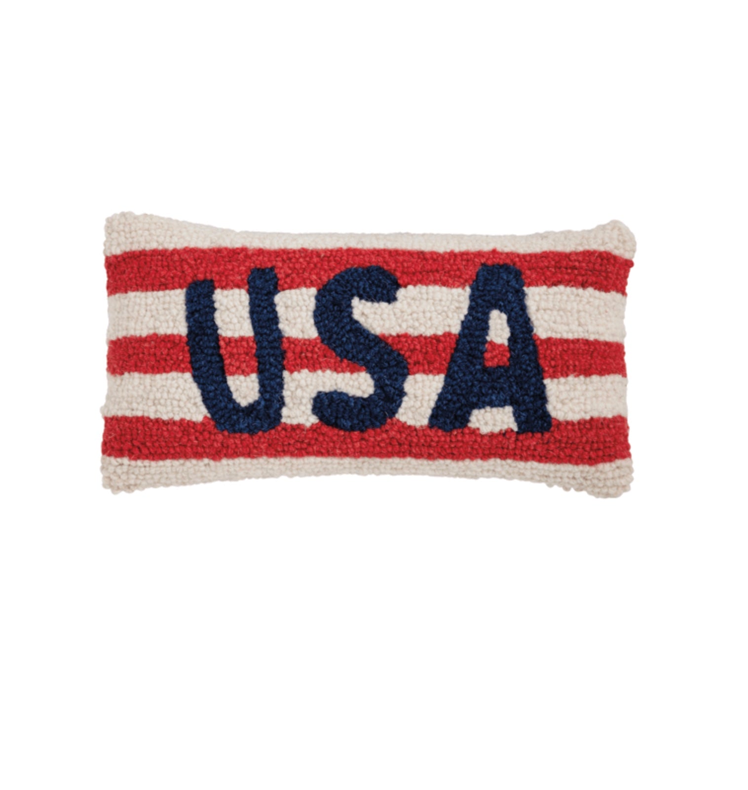 Usa Americana Hook Wool Mini Pillow