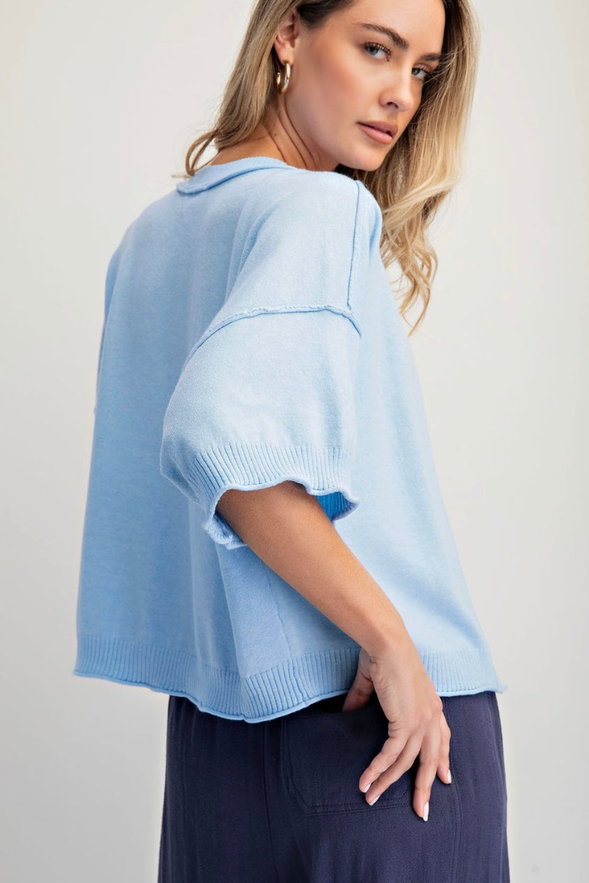 Chelsea Crew Neck Cashmere Cardi Top