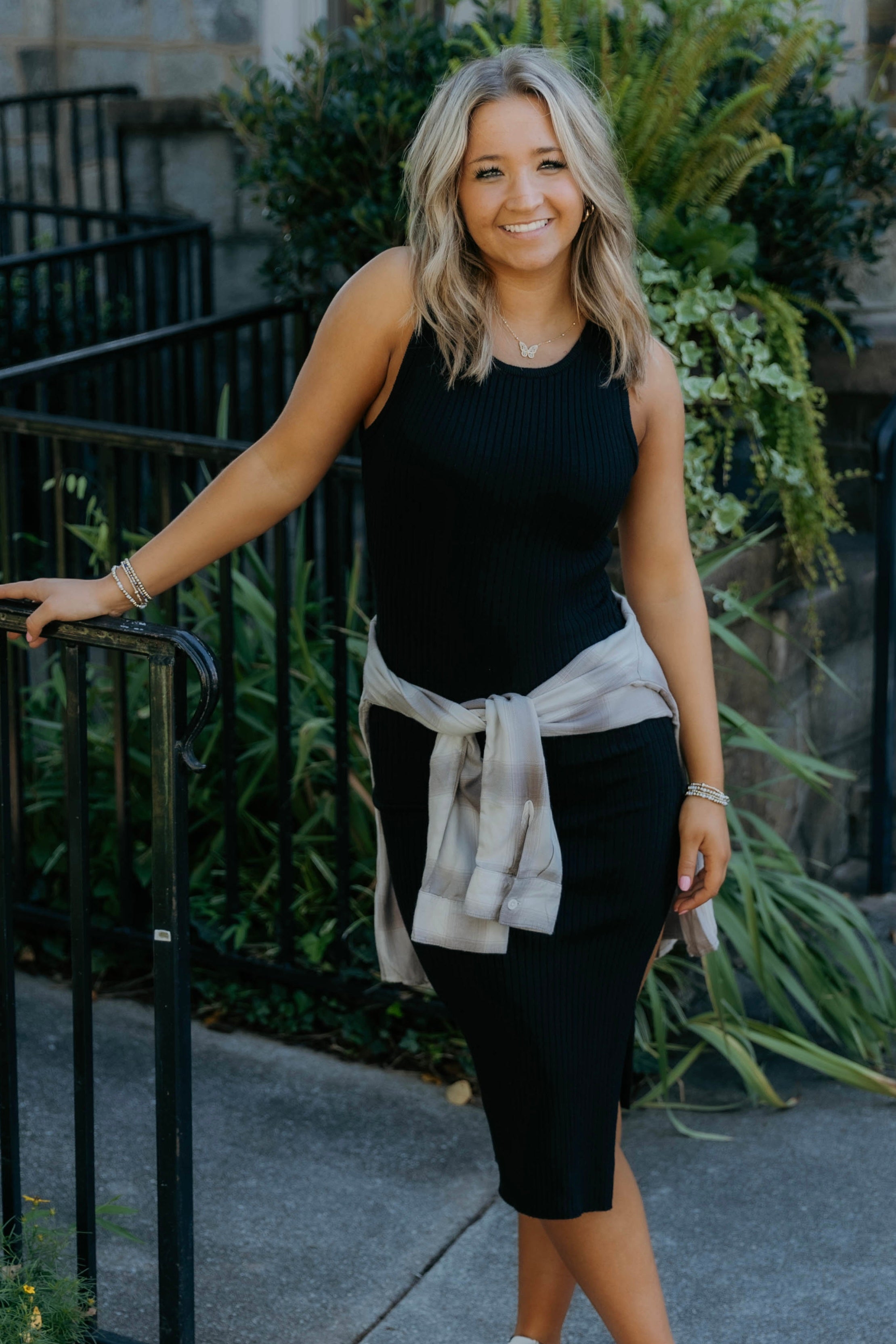 Laila Ribbed Sweater Tank Dress - Final Sale 60% off in cart Treehouse On Main Laila Ribbed Sweater Tank Dress - Final Sale 60% off in cart Treehouse On Main