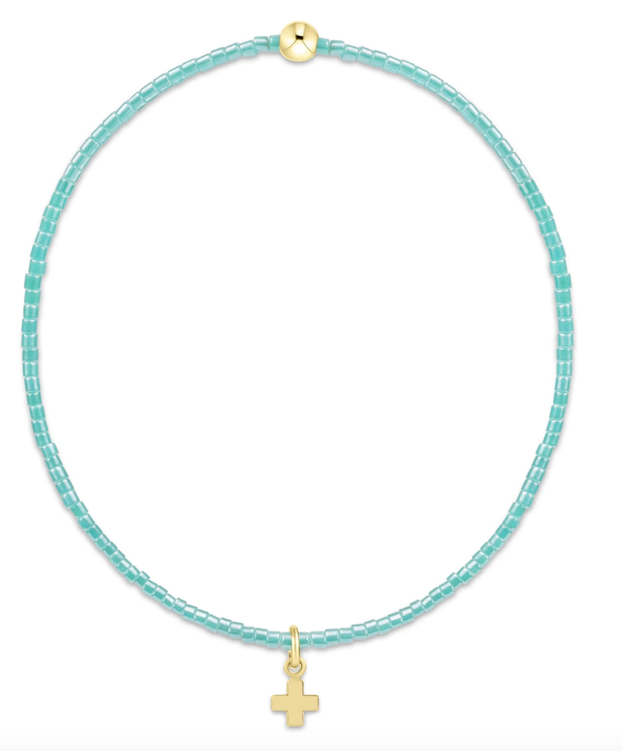 E Newton Hope Classic Bracelet - Signature Cross Small Gold Charm