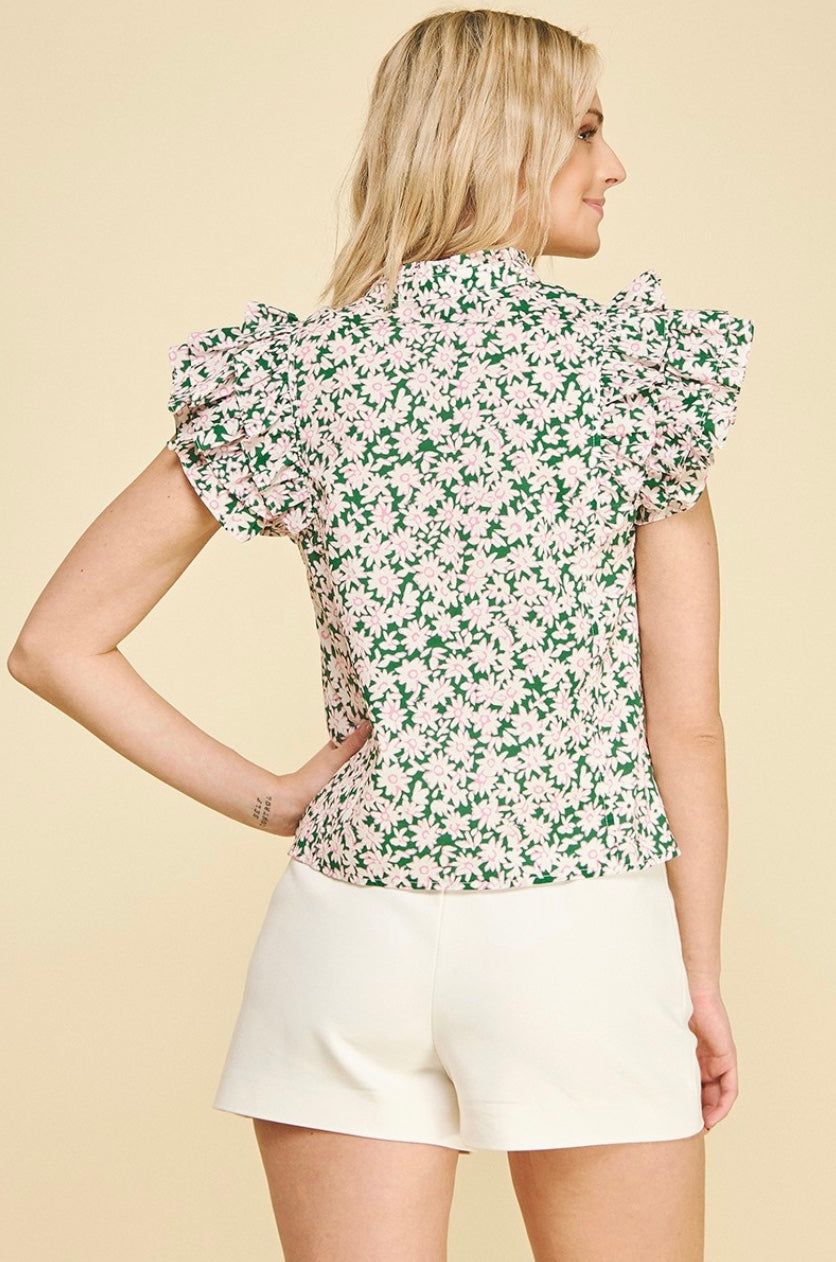 Sweet Bloom Ruffled Top