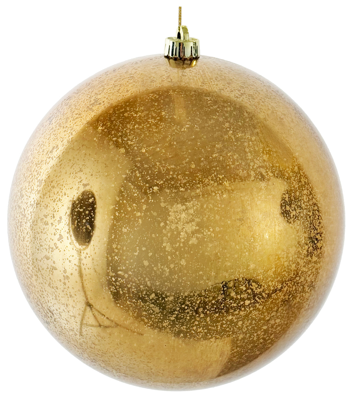 10 inch antique gold ball ornament