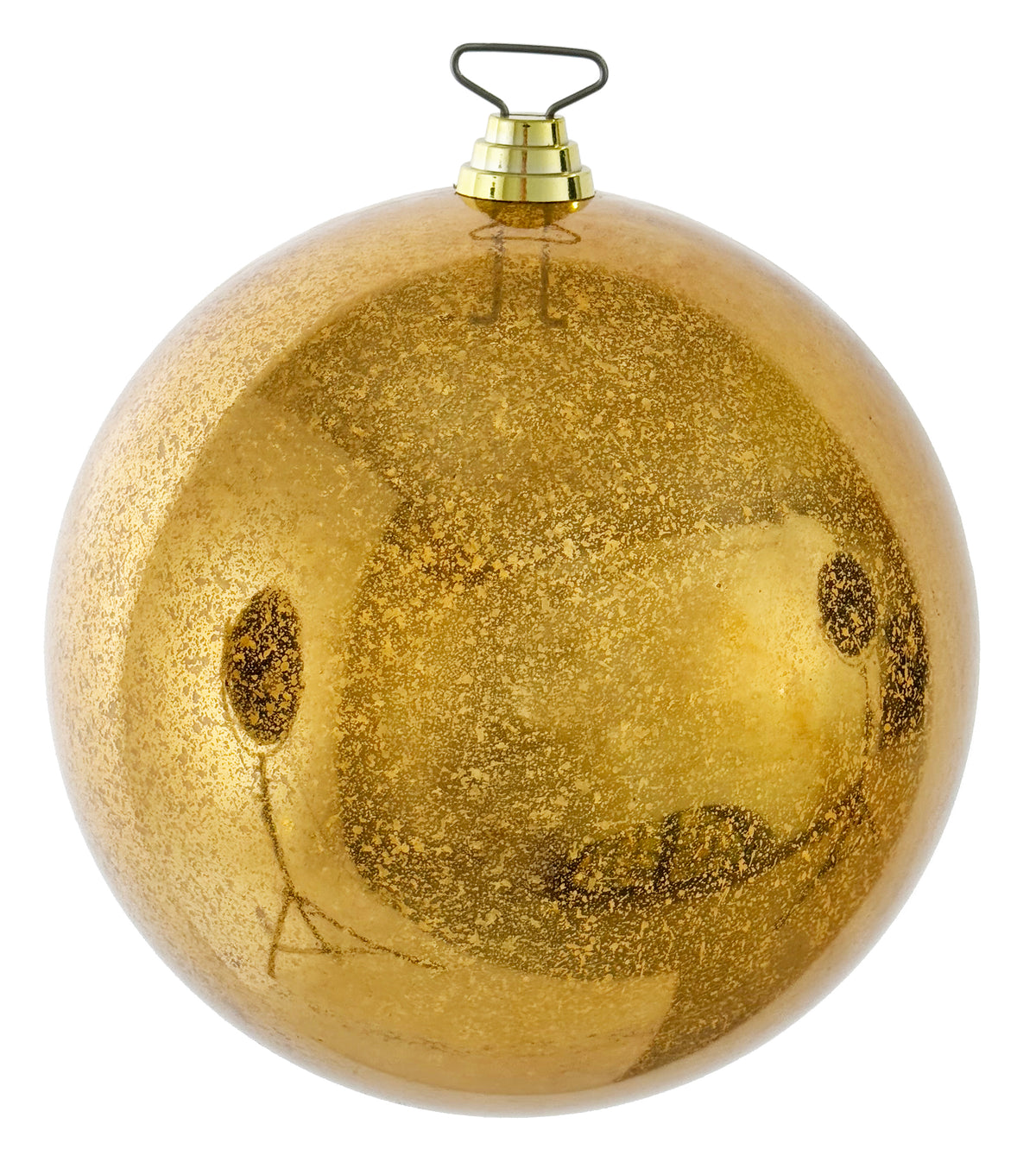 12 inch antique gold ball ornament