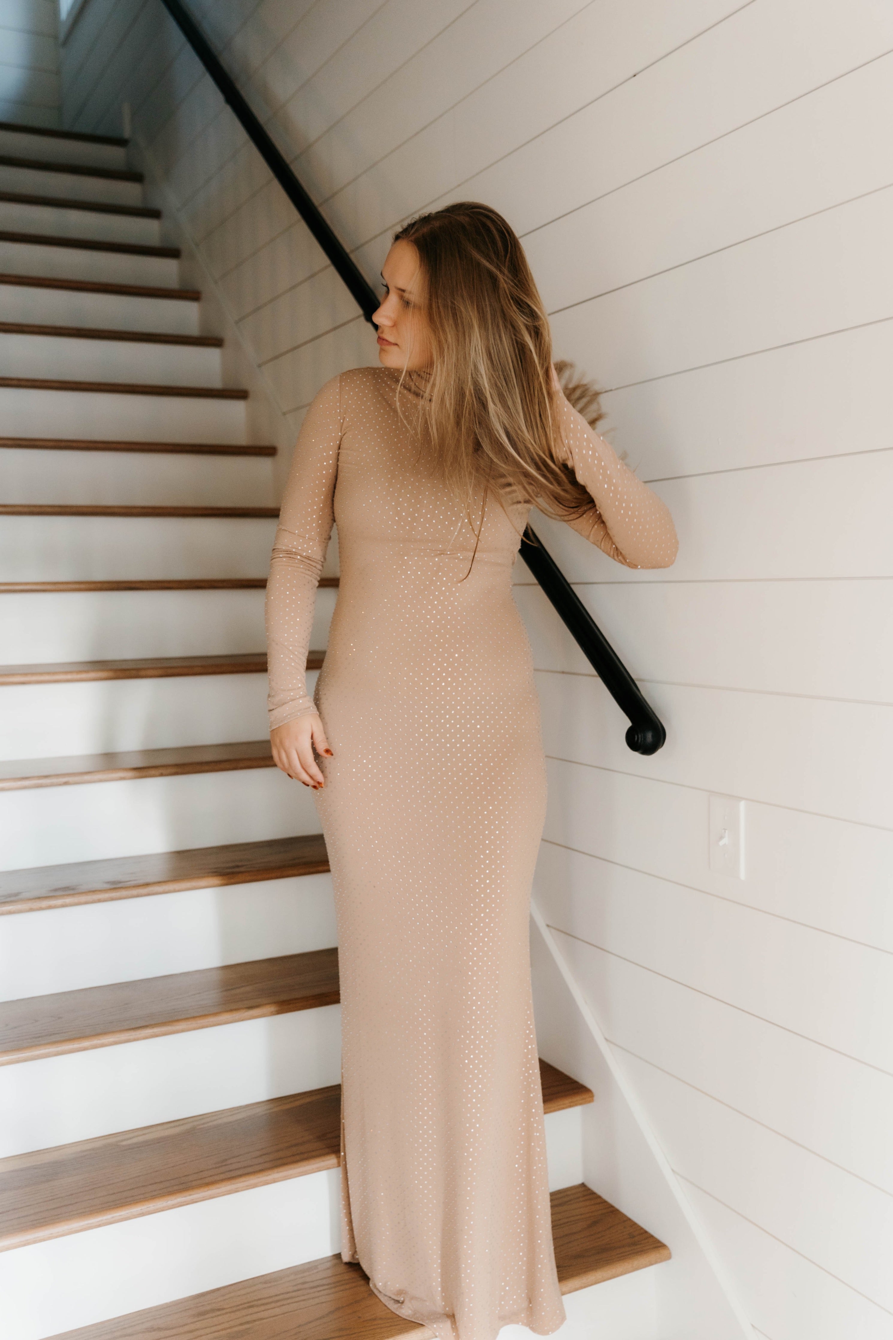 mock neck long sleeve mumu dress Show Me Your Mumu All Out Maxi Dress