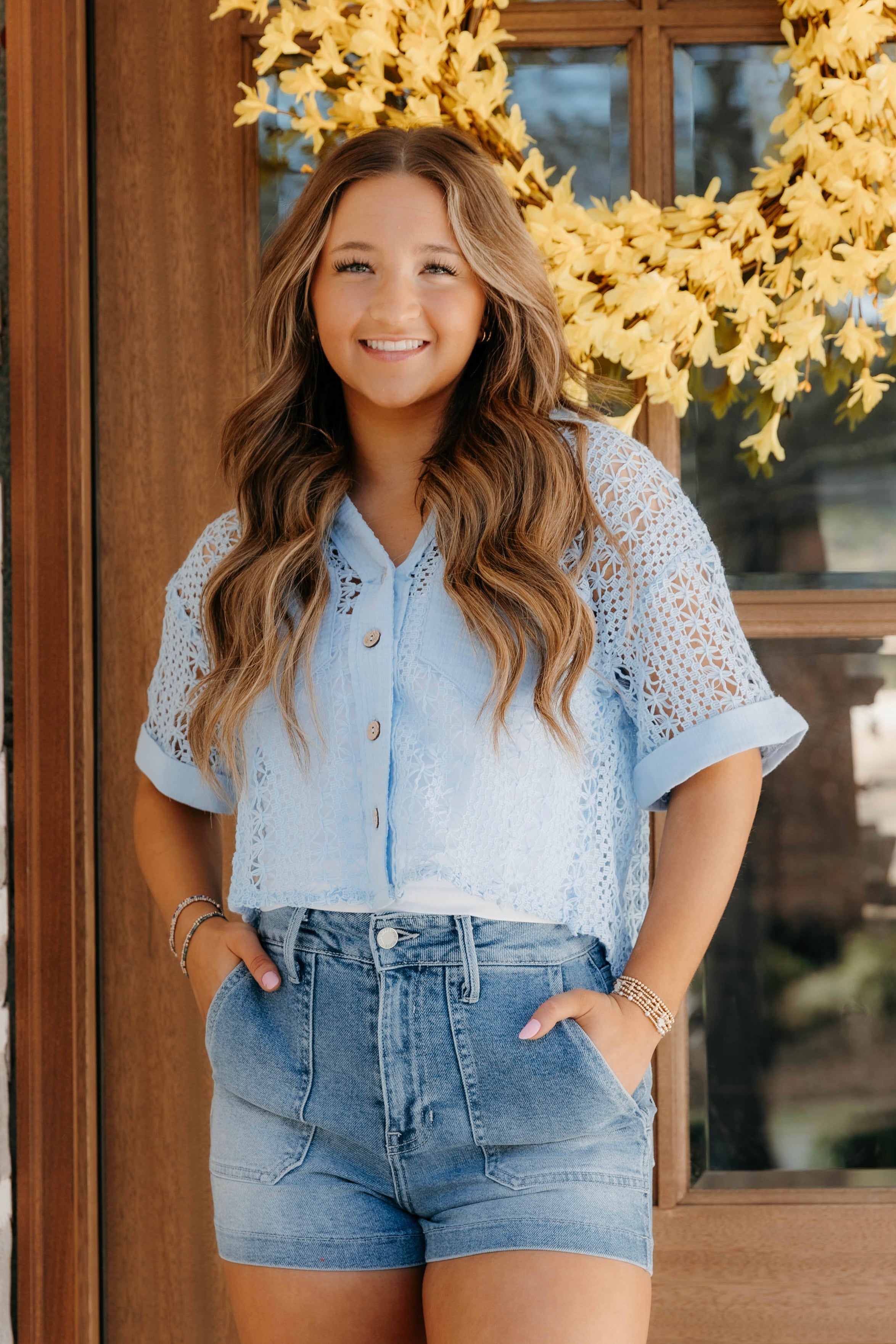 Ellis Crochet Short Sleeve