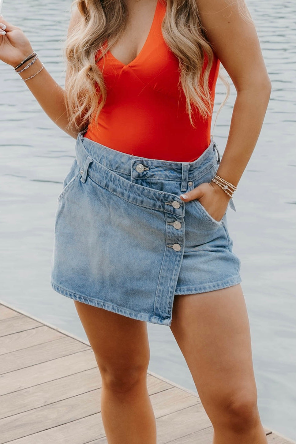 Free People Wynne Denim Skirt