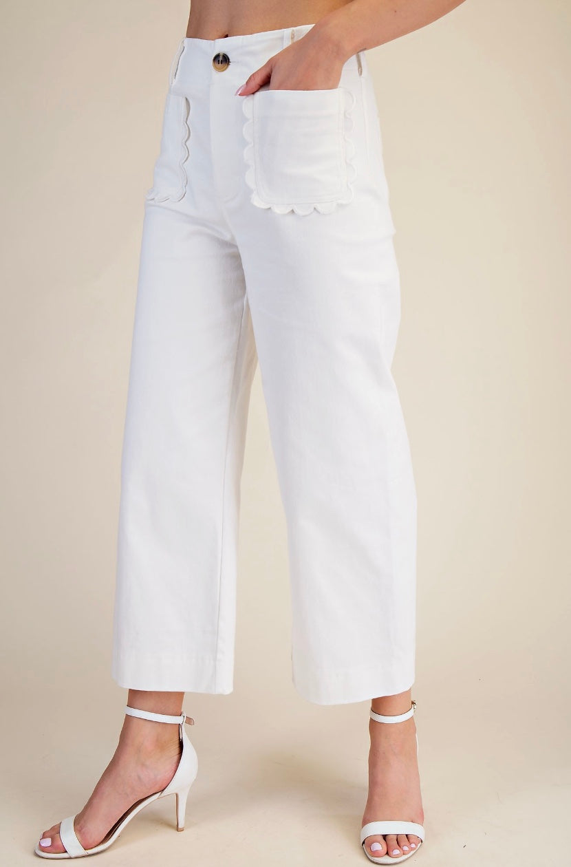 Colette Cropped Wide Leg Pant