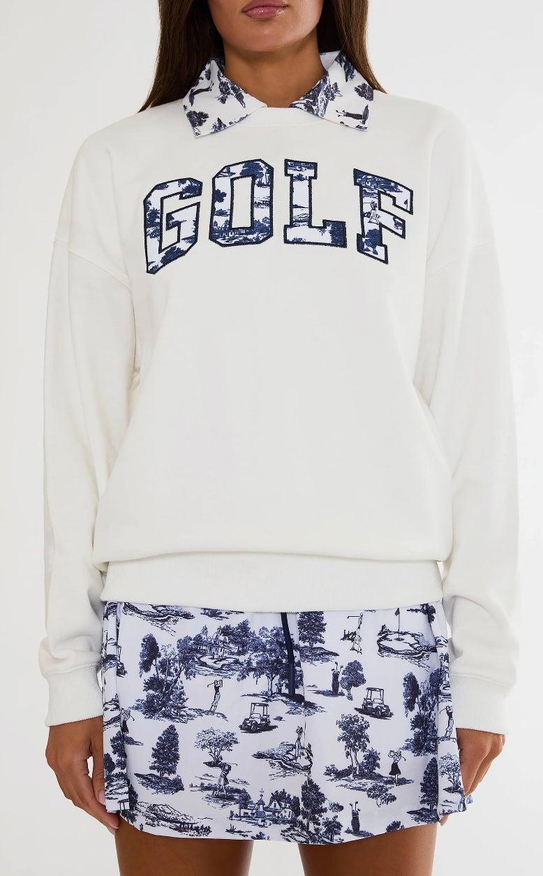 Beach Riot Devyn Oversized Sweatshirt Evening Golf Toile