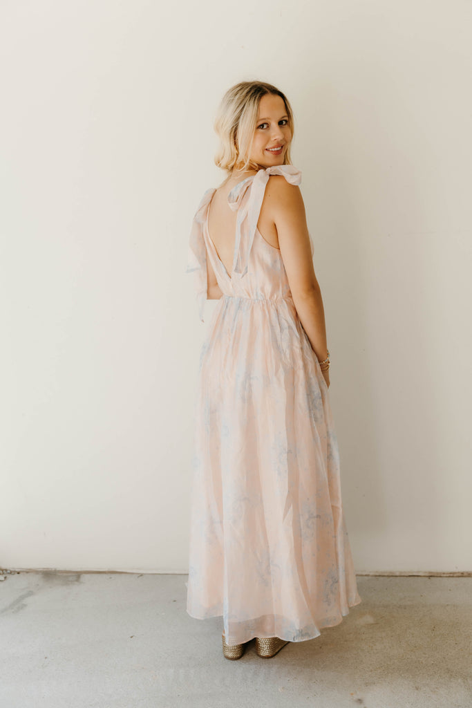 Lizzie Satin Pastel Midi Dress