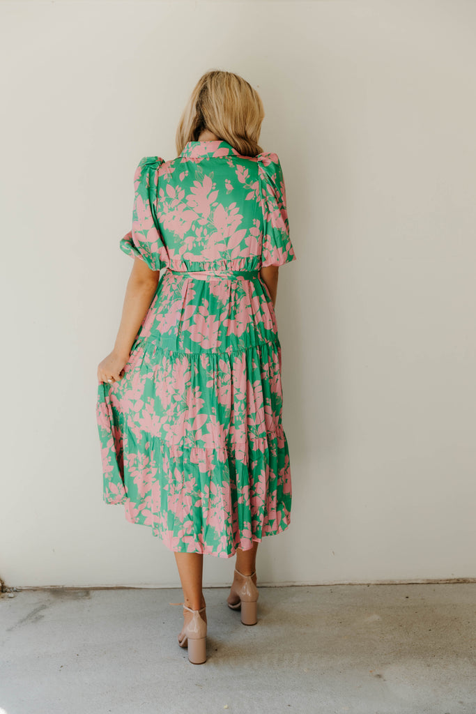 Alana Tiered Button Up Midi Dress - Final Sale 75% off