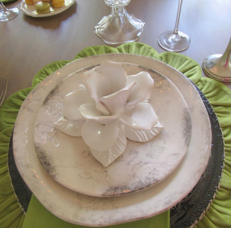 Handcrafted Rose Petal Candle Holder