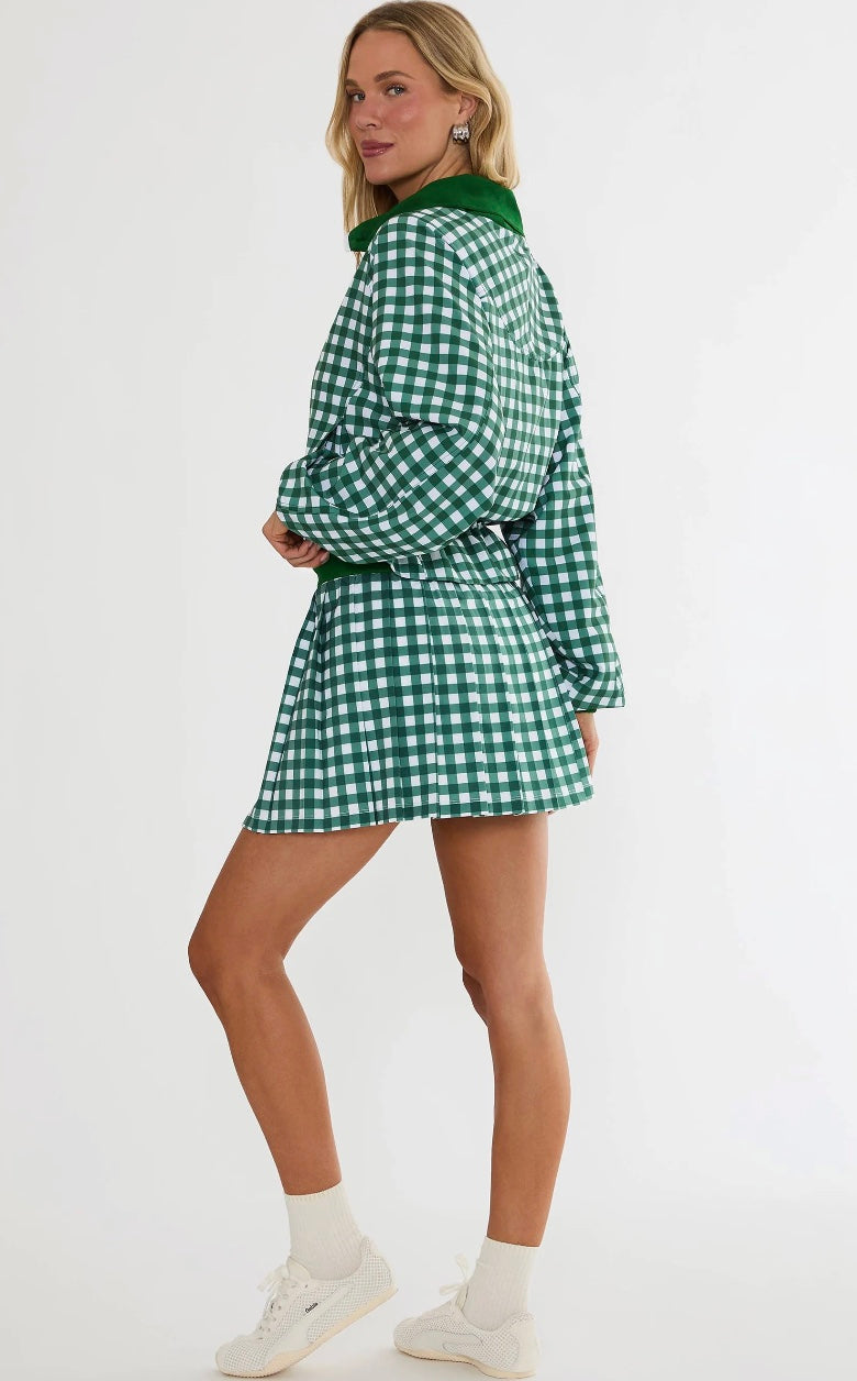 Beach Riot Irina Skirt Fairway Check