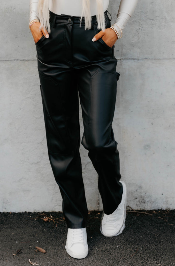 Carmine Vegan Leather Pant