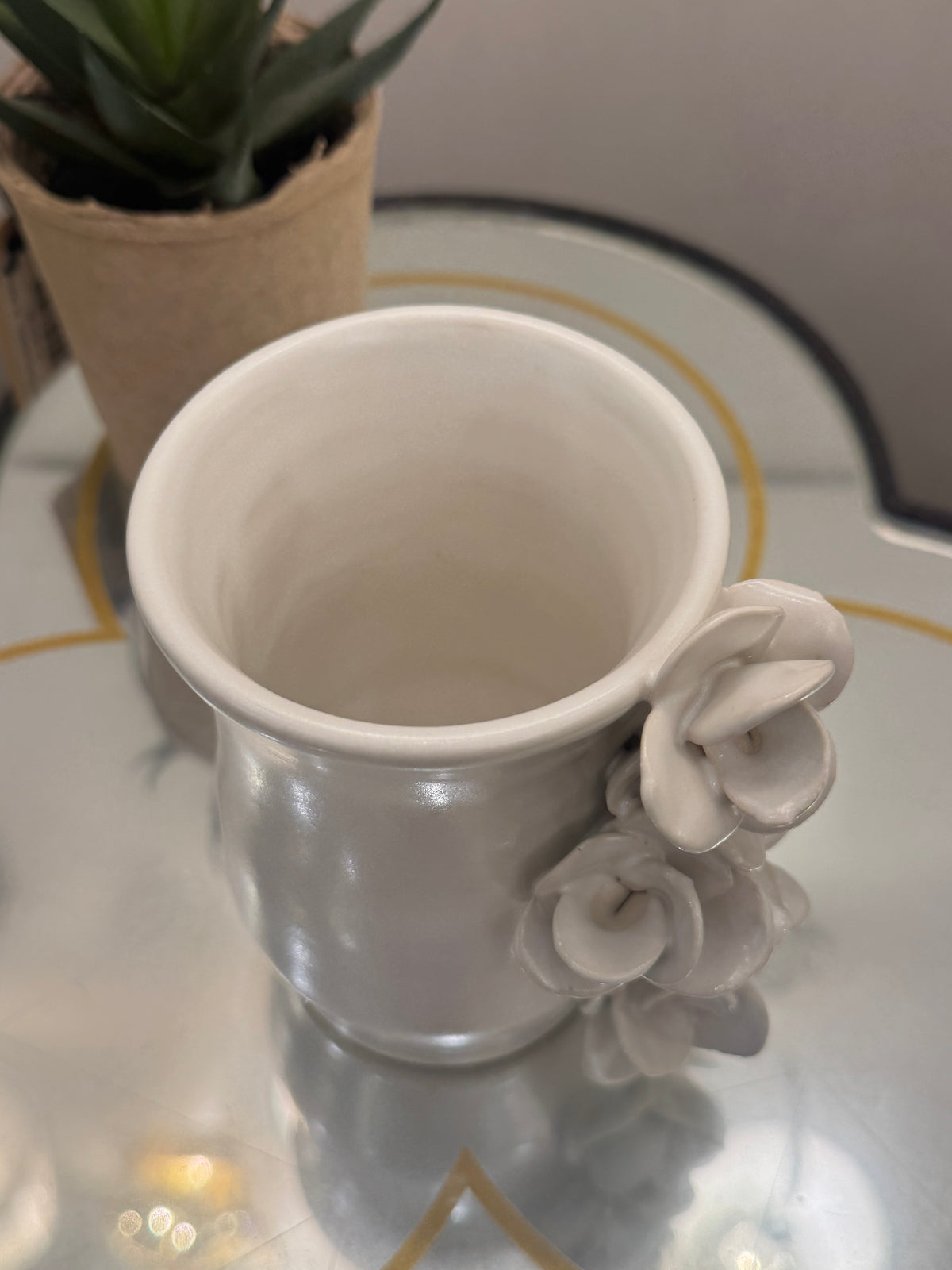Floral Waterfall Alabaster Vase - Alex Clay Original
