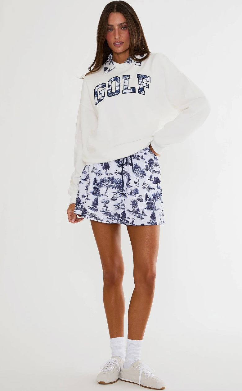 Beach Riot Devyn Oversized Sweatshirt Evening Golf Toile