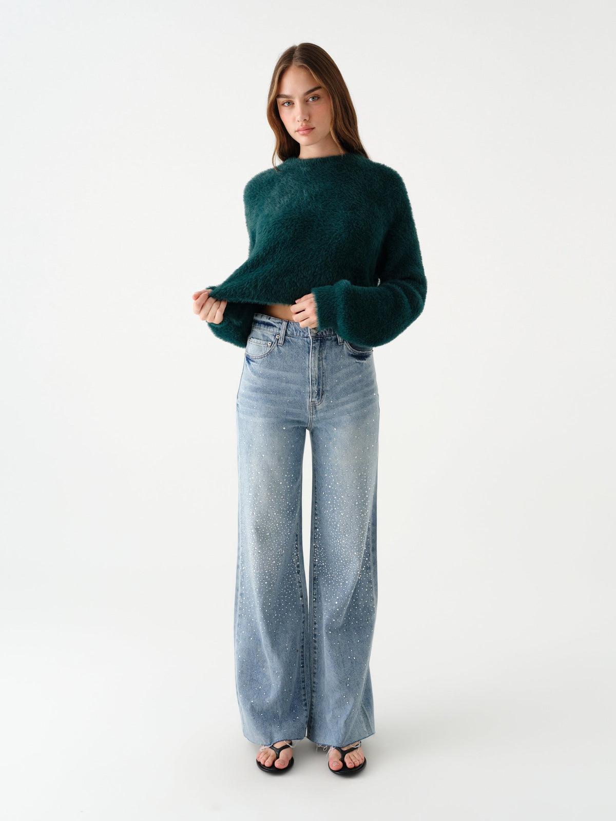 Daze Far Out High Rise Wide Leg - Stardust