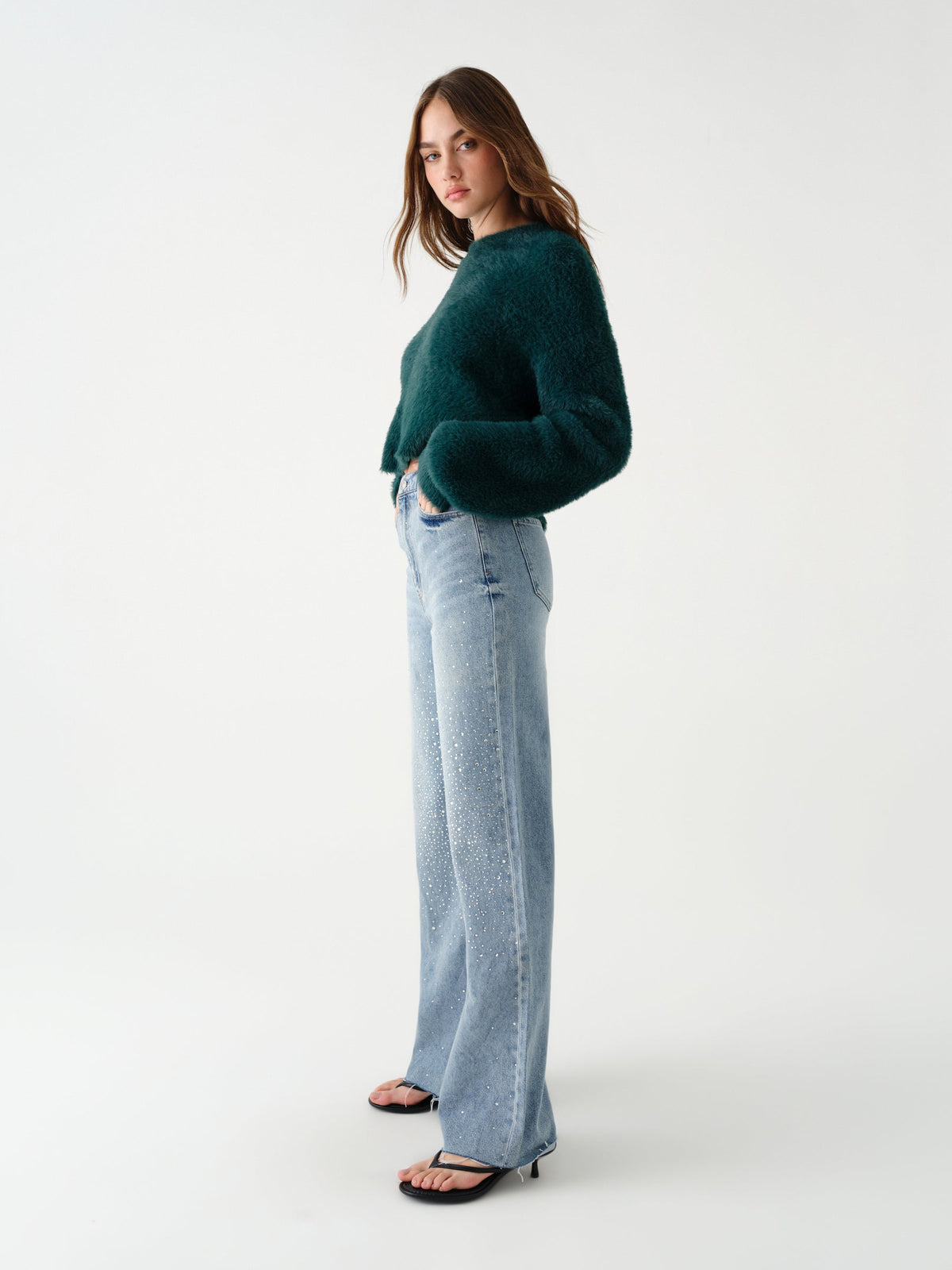 Daze Far Out High Rise Wide Leg - Stardust