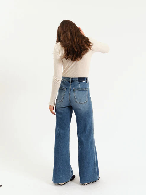 Daze Far Out High Rise Wide Leg - Vintage City