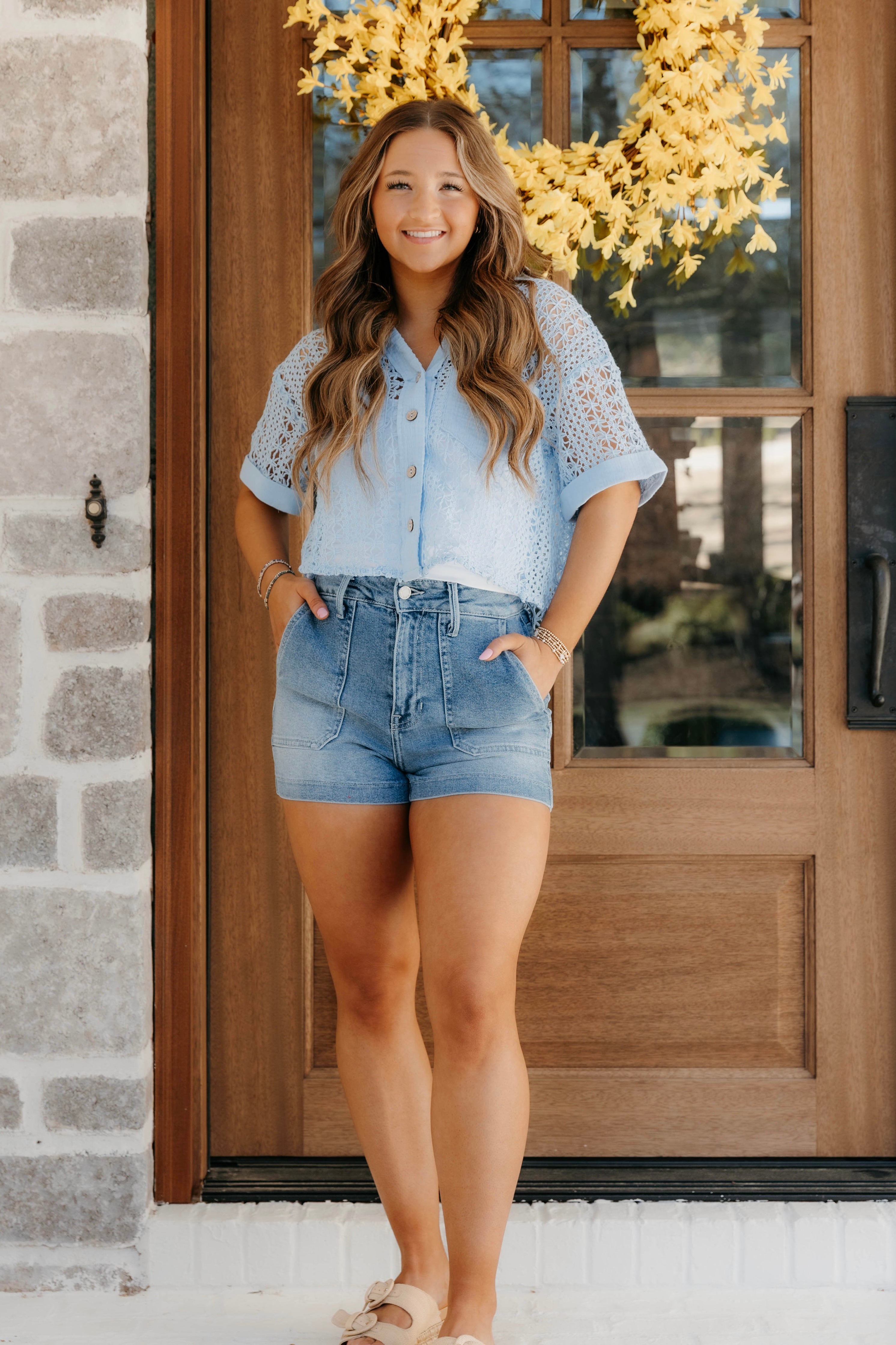 Ellis Crochet Short Sleeve