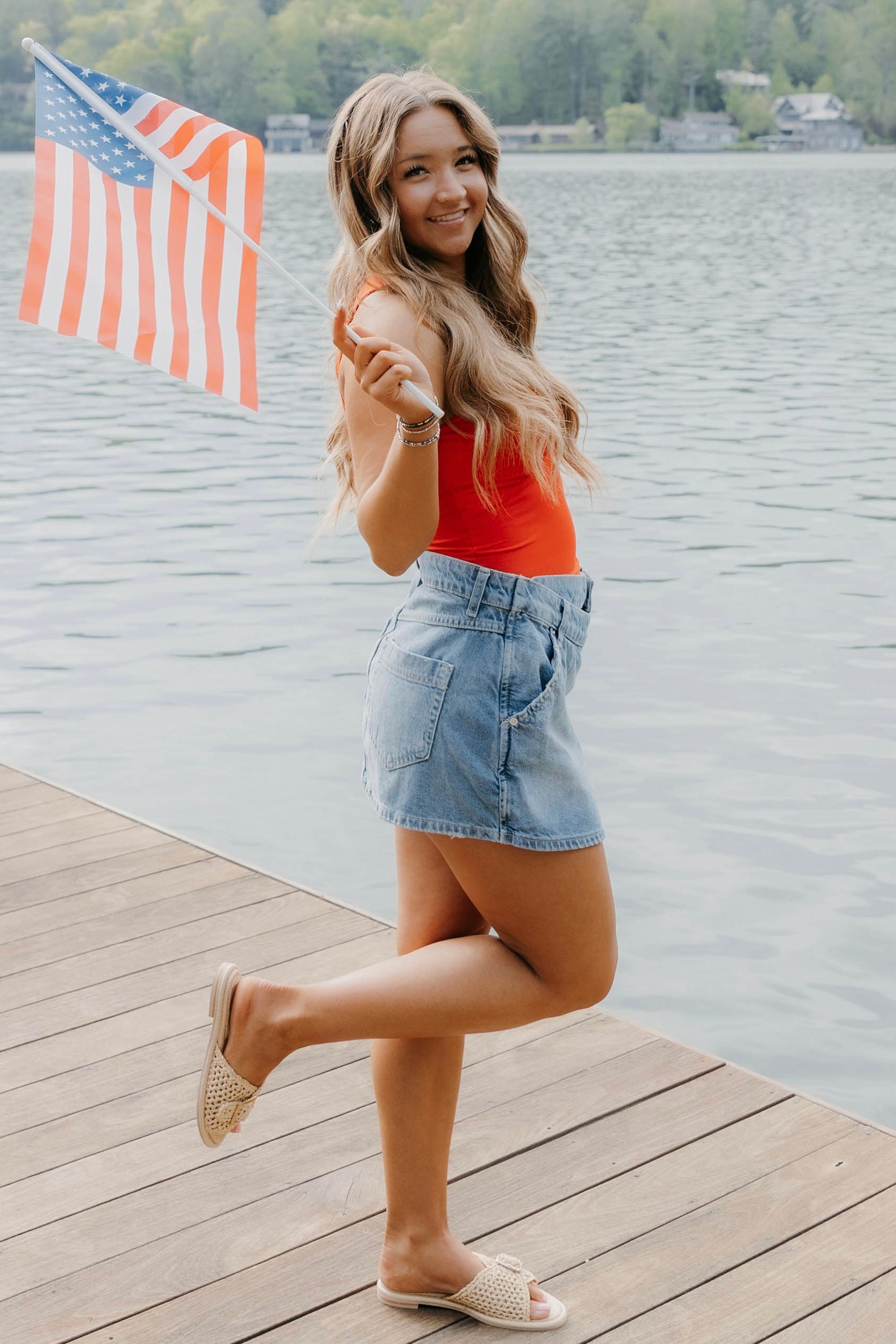 Free People Wynne Denim Skirt