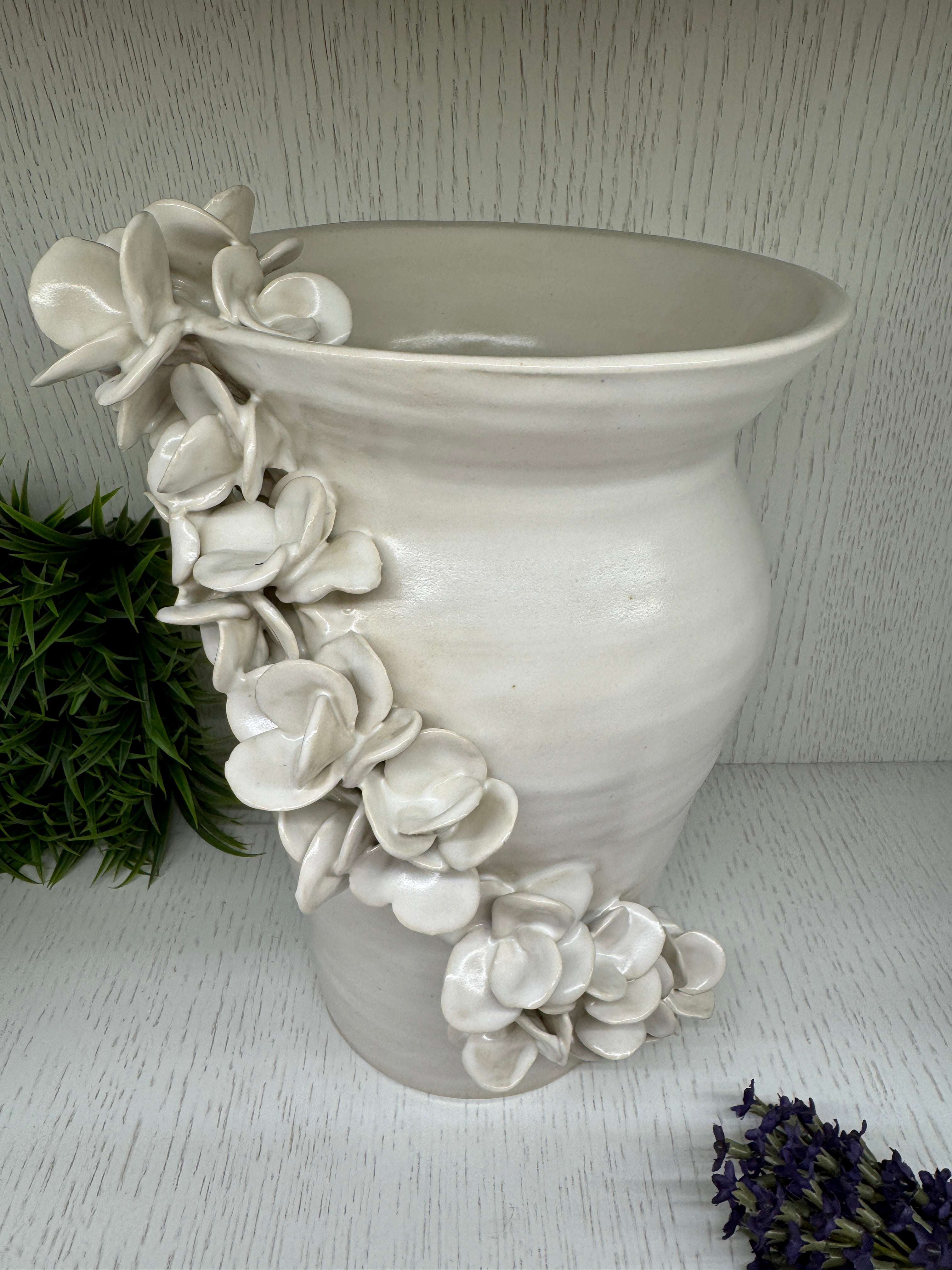 The Floral Cascade Alabaster Vase - Alex Clay Original