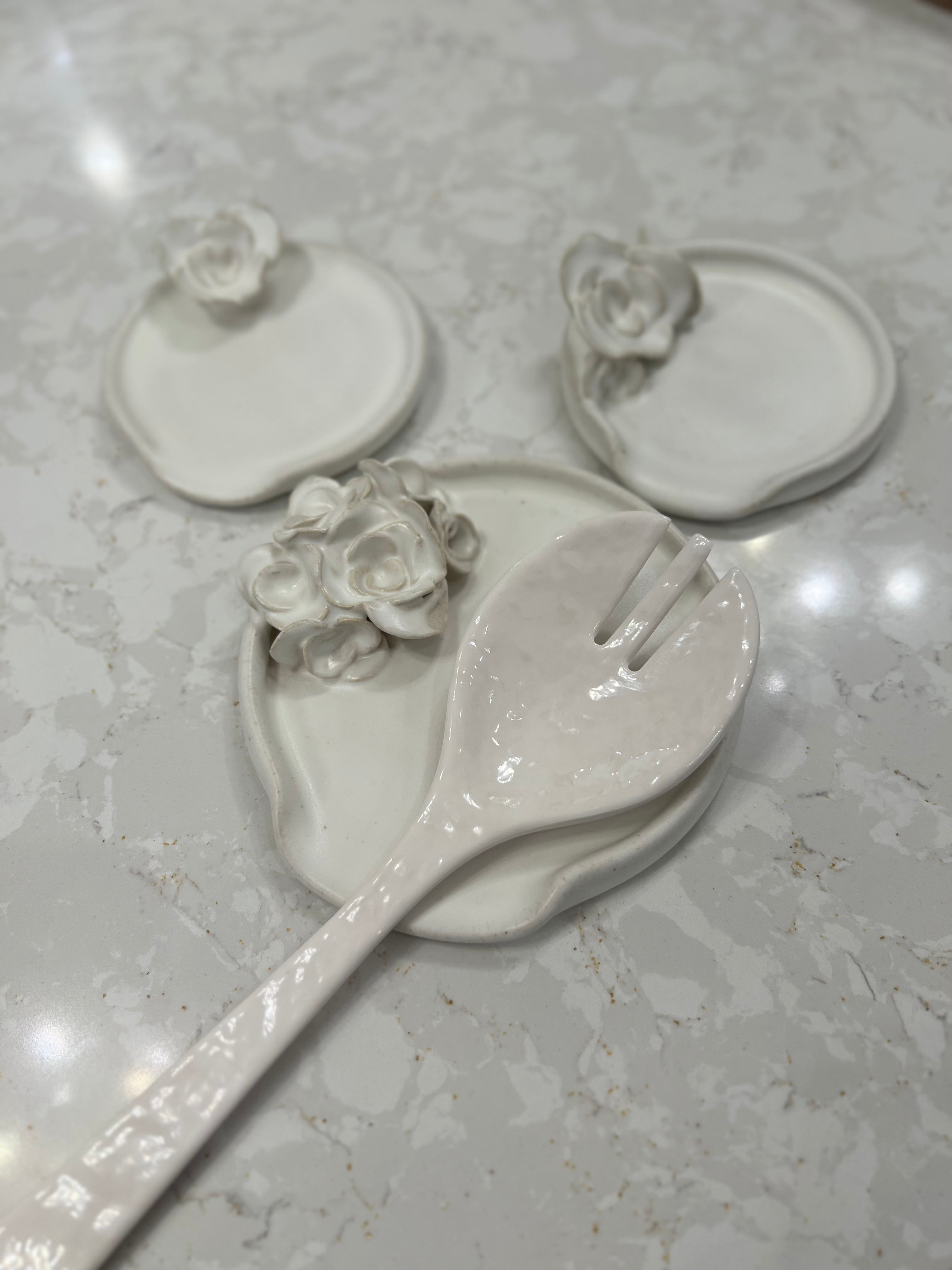 Rosette Spoon Rest / Trinket Dish - Alex Clay Original