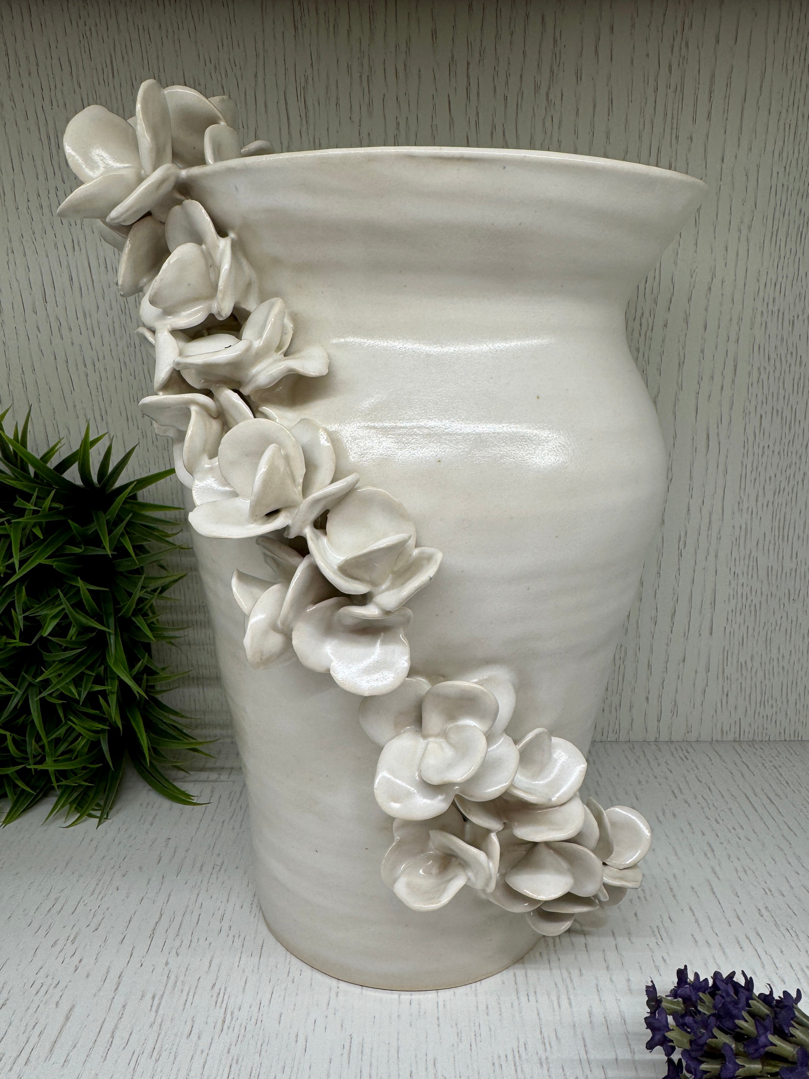 The Floral Cascade Alabaster Vase - Alex Clay Original