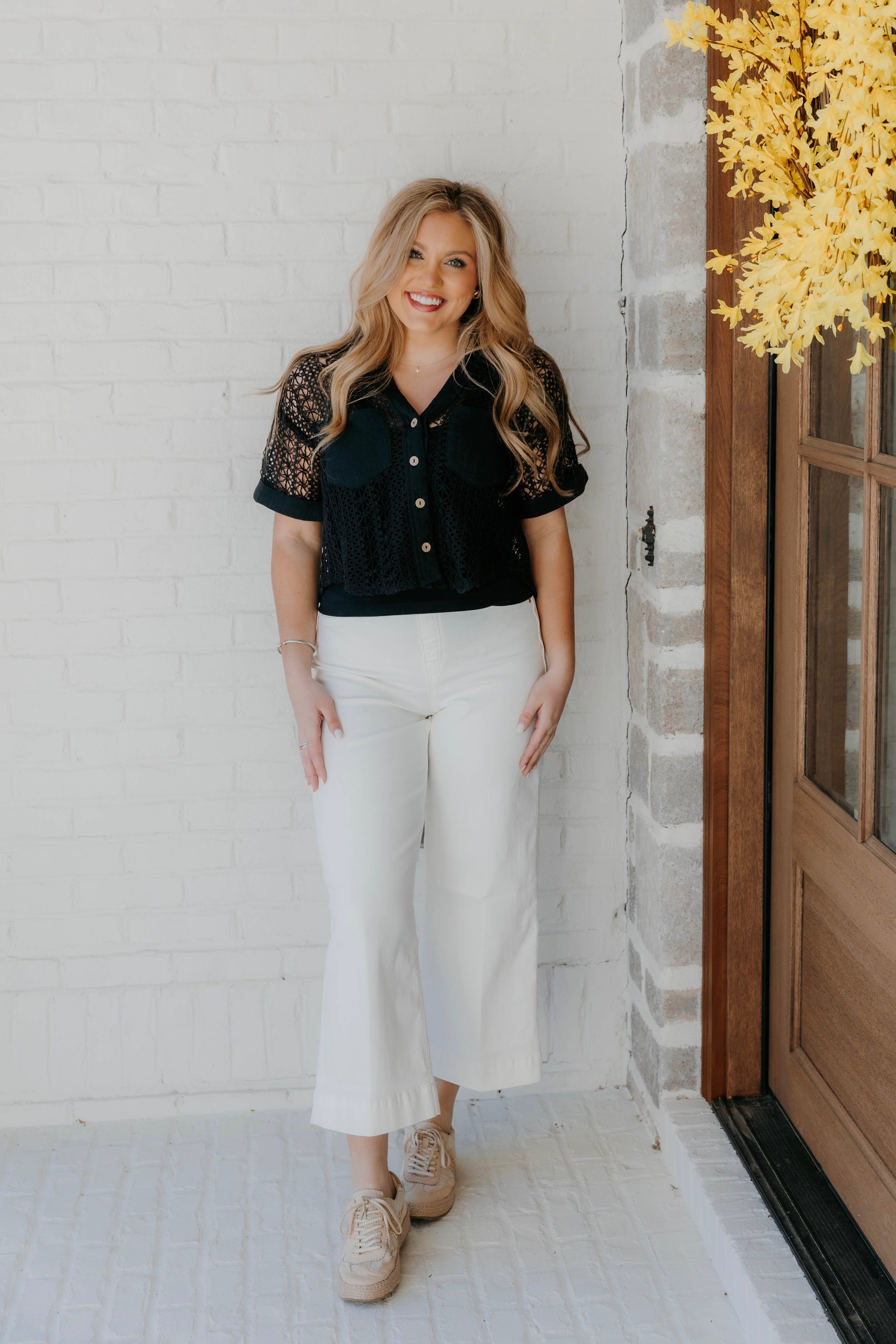 Ellis Crochet Short Sleeve