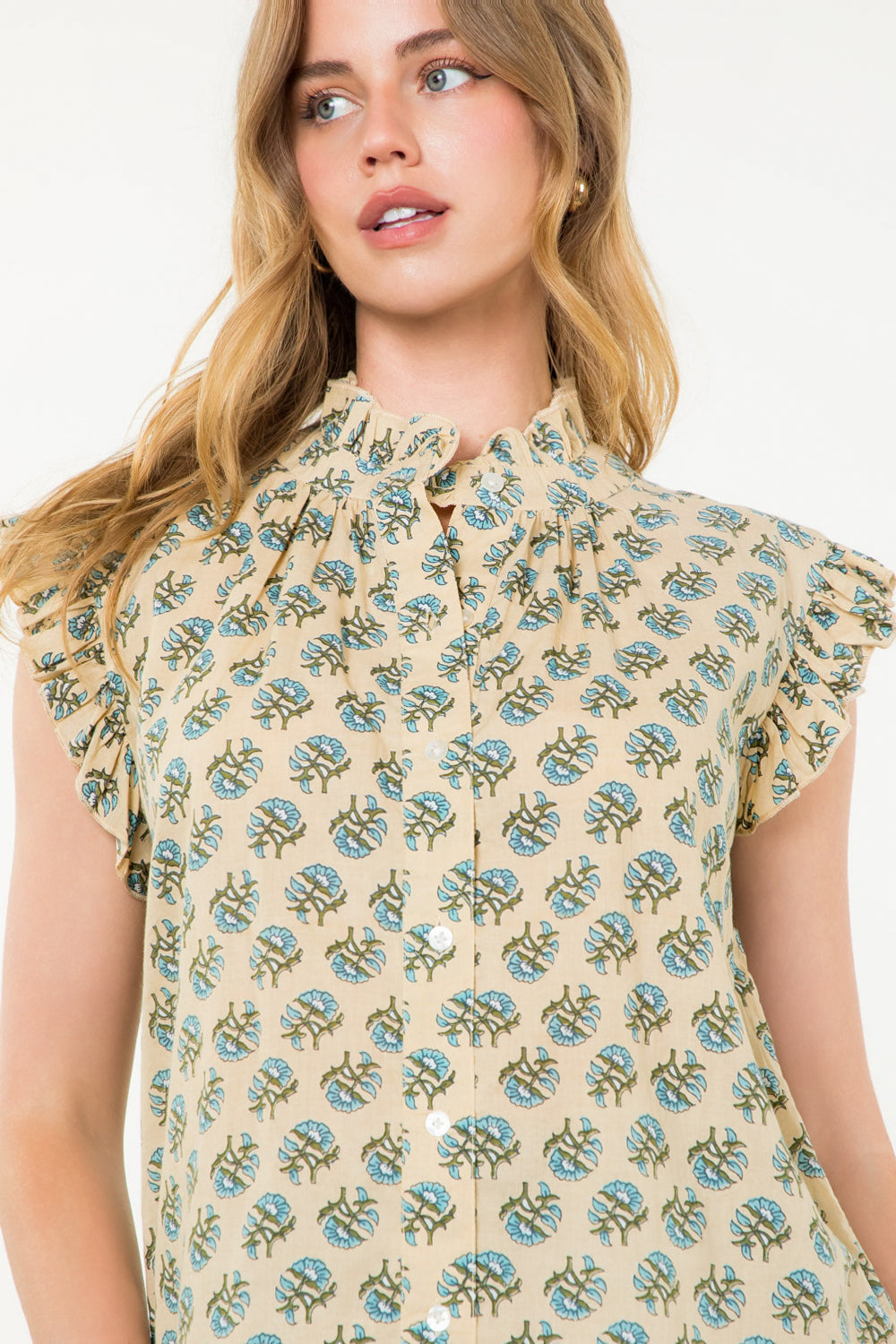 Edith Ruffle Sleeve Top