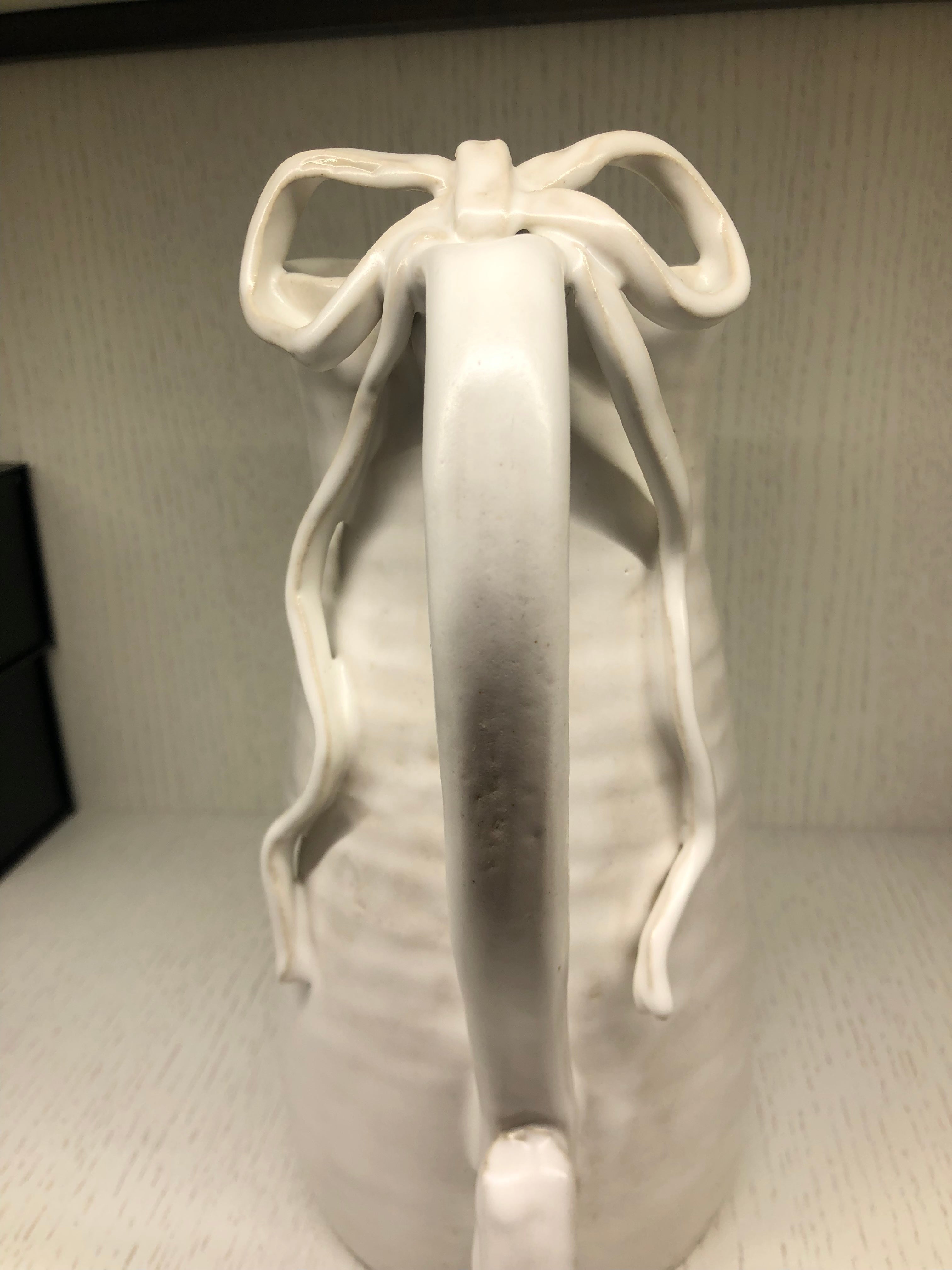 White Bow Pitcher - Alex Clay Original