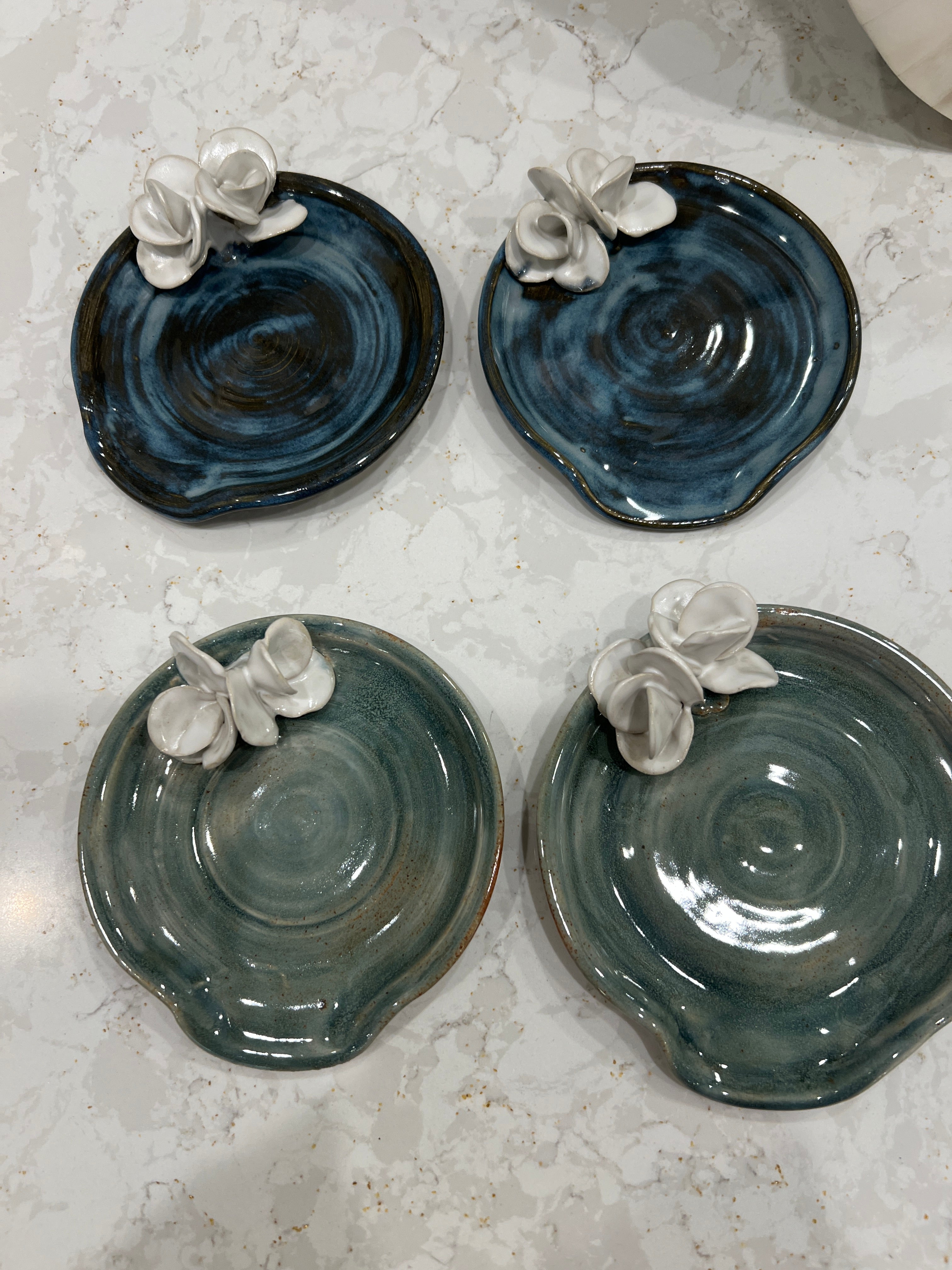 Rosette Spoon Rest / Trinket Dish - Alex Clay Original