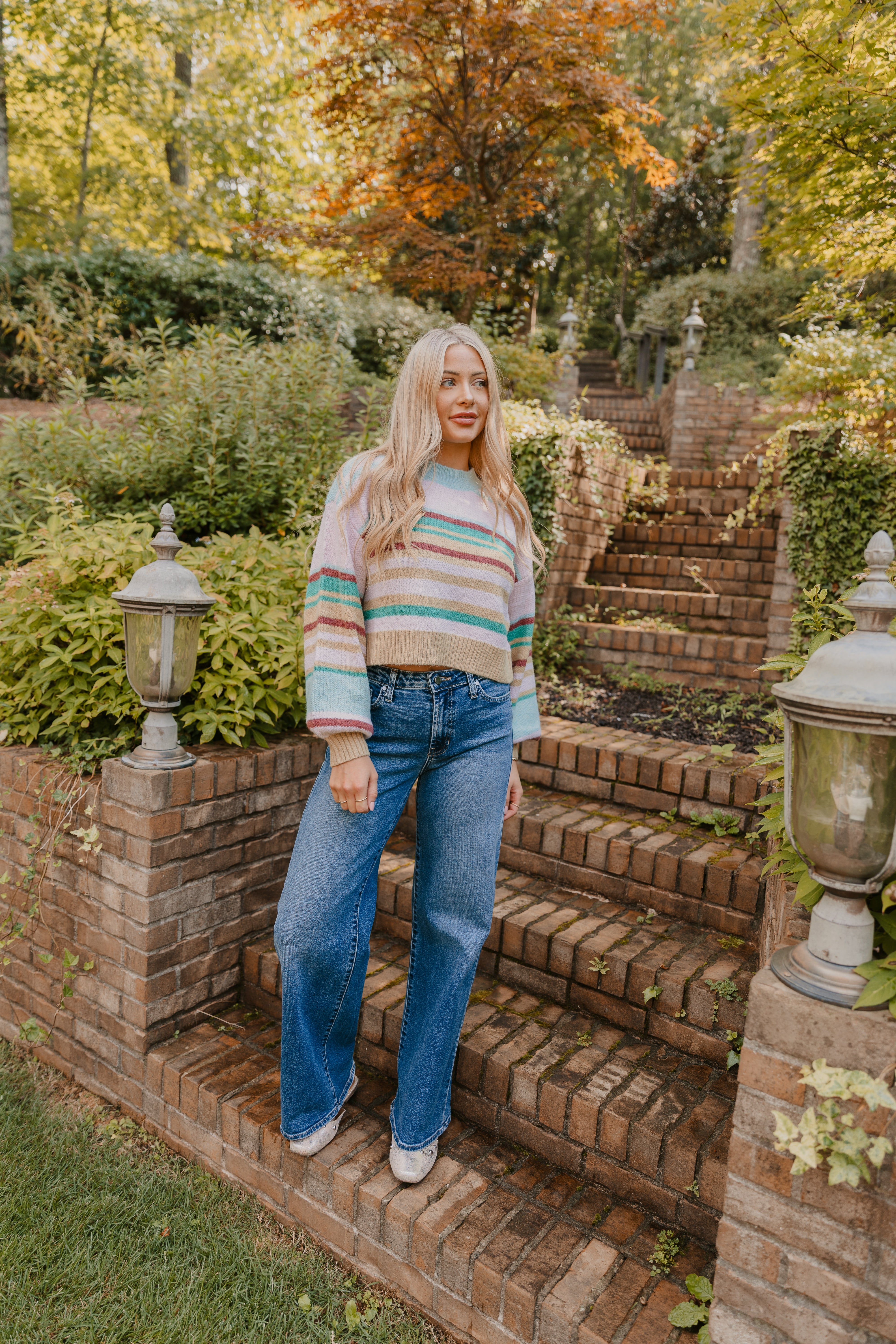 Jovie Multi Color Stripe Knit Sweater