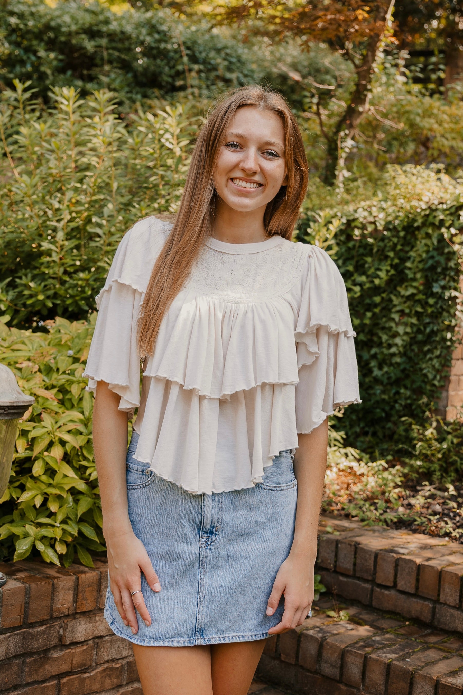 Free People Rose Party Tee