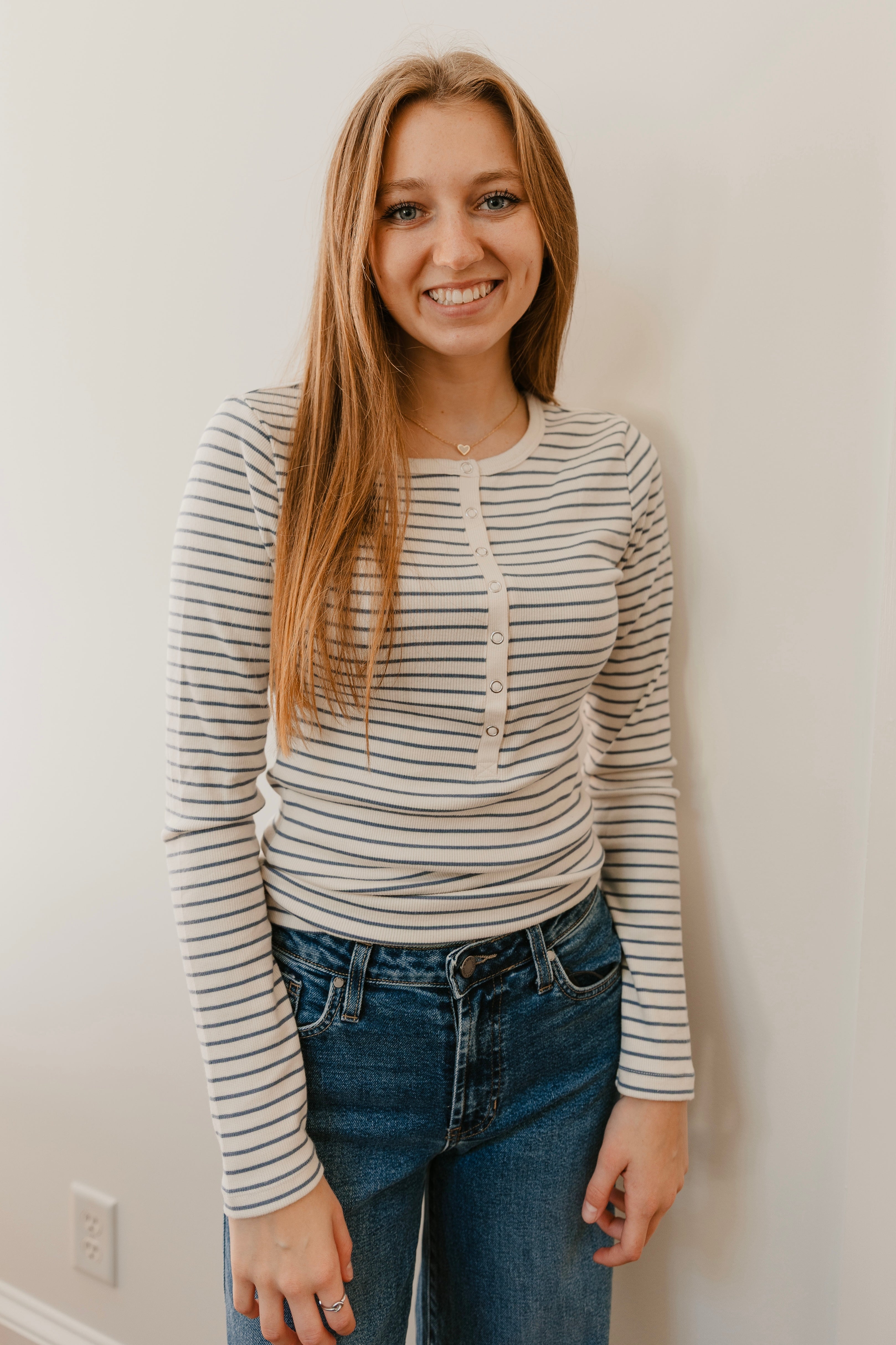 Z Supply Stella Striped Modal Rib Henley