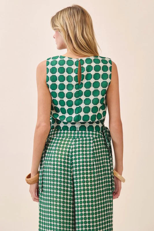 Baylee Geometric Print Sleeveless Top