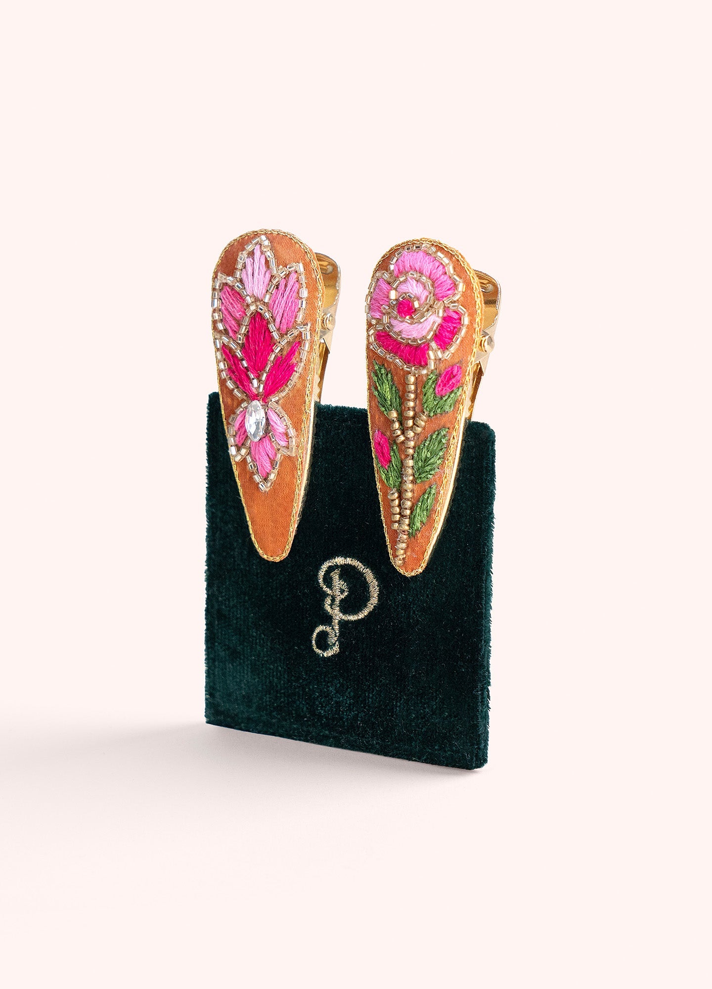 Jewelled Hair Clips - Summer Roses
