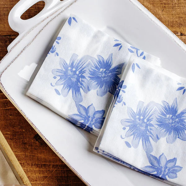 Vietri Papersoft Blue and White Floral Napkins