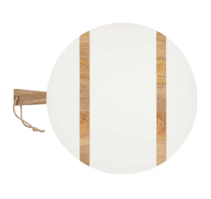 Large Round White Serving Board