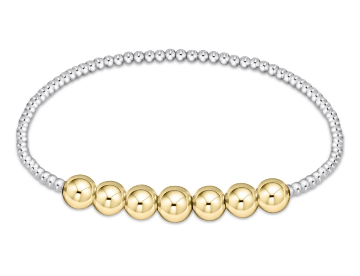 E Newton Classic Beaded Bliss Bracelet - Mixed Metal