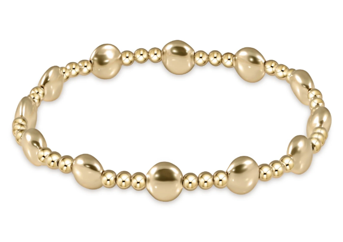 Enewton Extends - Honesty Gold Sincerity Pattern 6mm Bead Bracelet