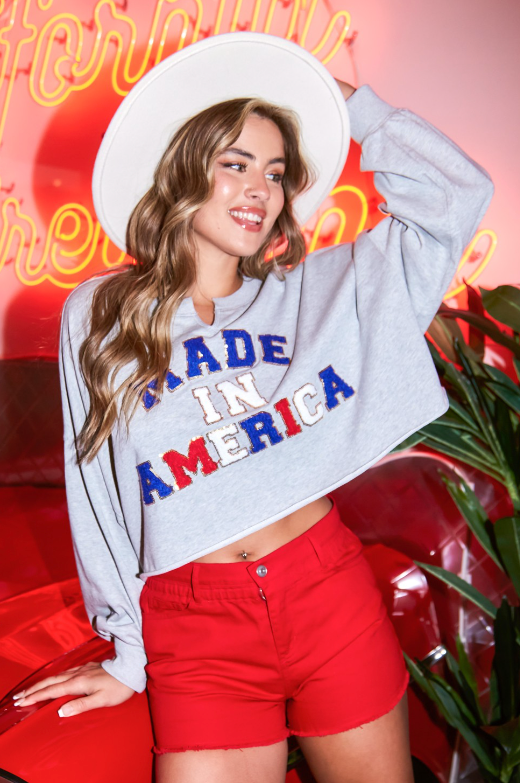 Made In America Sequin Terry Sweatshirt