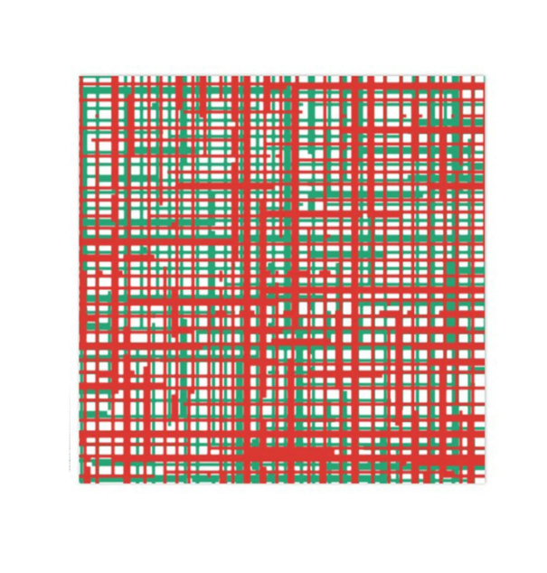 Papersoft Plaid Red & Green Napkins