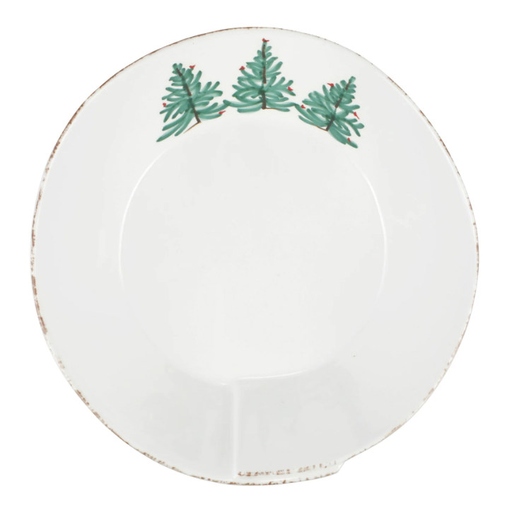 Vietri Lastra Holiday Melamine Large Shallow Serving Bowl