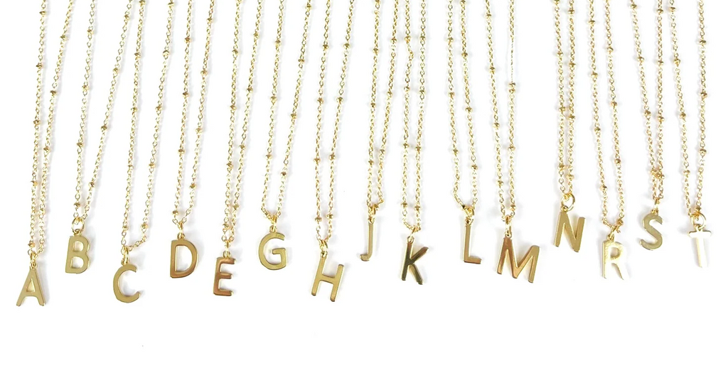 Inspire Designs Classic Gold Initial Necklace