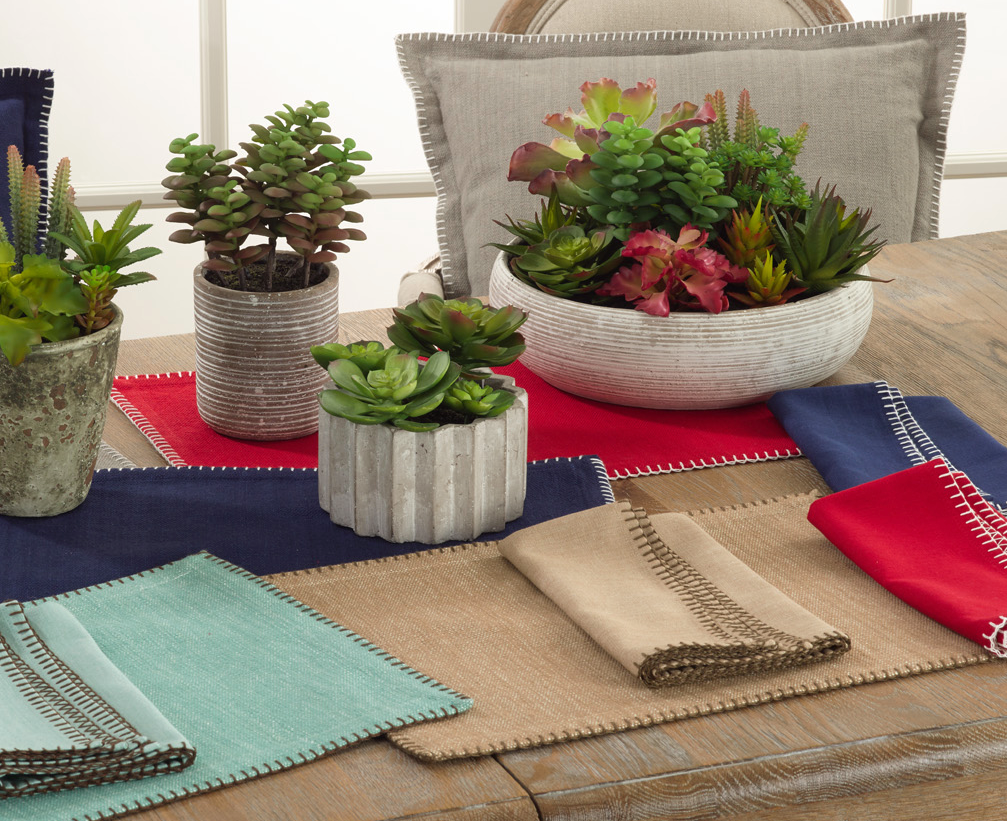 Whip Stitched Placemats - Set of 4