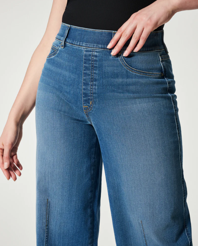 SPANX Seamed Front Wide Leg Jeans - Vintage Indigo